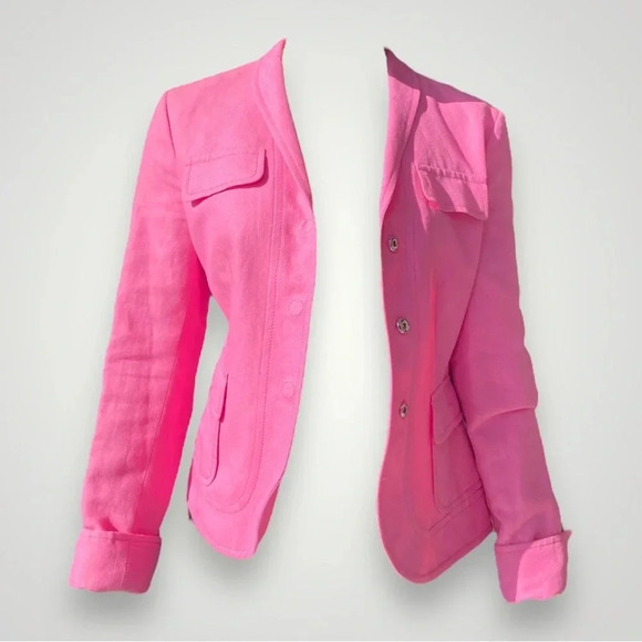 Akris Punto Pink Linen Jacket 🌸 - Picture 4 of 7